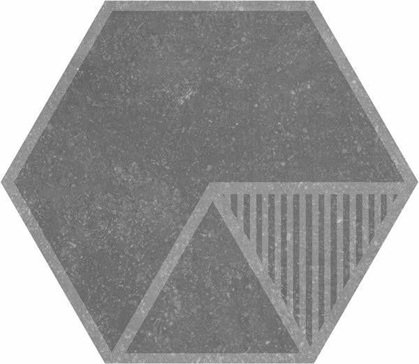 Колекция Hexa Atila - ITT CERAMIC шестостенен гранитогрес 23x27 см с графичен декор, онлайн магазин за обзавеждане за бани KERANOVA