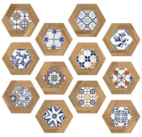 Колекция Hexa Gador - ITT CERAMIC шестоъгълни декоративни гранитогрес плочки 23x27 см за под и стена – онлайн магазин KERANOVA