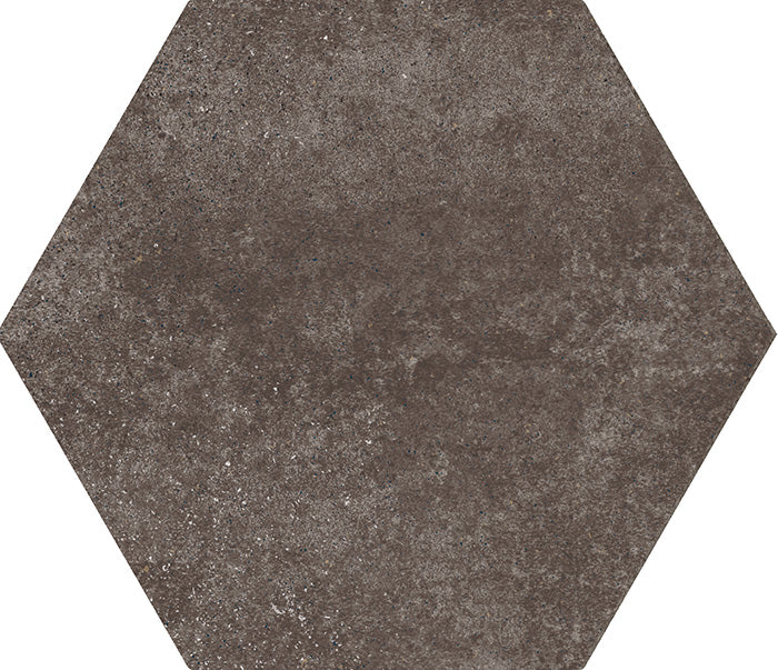 Hexatile Cement Mud 17.5x20 тъмно кафяв шестоъгълен керамичен плочка за баня от онлайн магазин KERANOVA