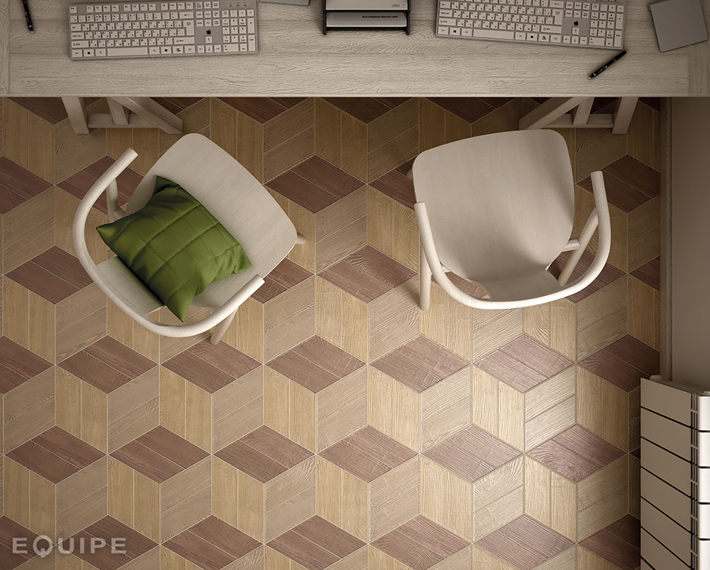 Серия Hexawood - Equipe Ceramicas: испански гранитогрес имитиращ дърво за баня от онлайн магазин за обзавеждане KERANOVA