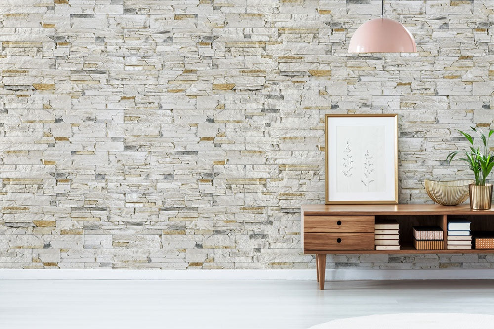 Highland - 9 цвята изкуствен камък за облицовка на стени, примерна визия в баня от онлайн магазин за обзавеждане KERANOVA