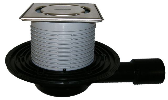 Подов сифон HL90PR-3000, странично оттичане DN40/50 с неръждаема рамка 121x121mm – онлайн магазин за обзавеждане за бани KERANOVA