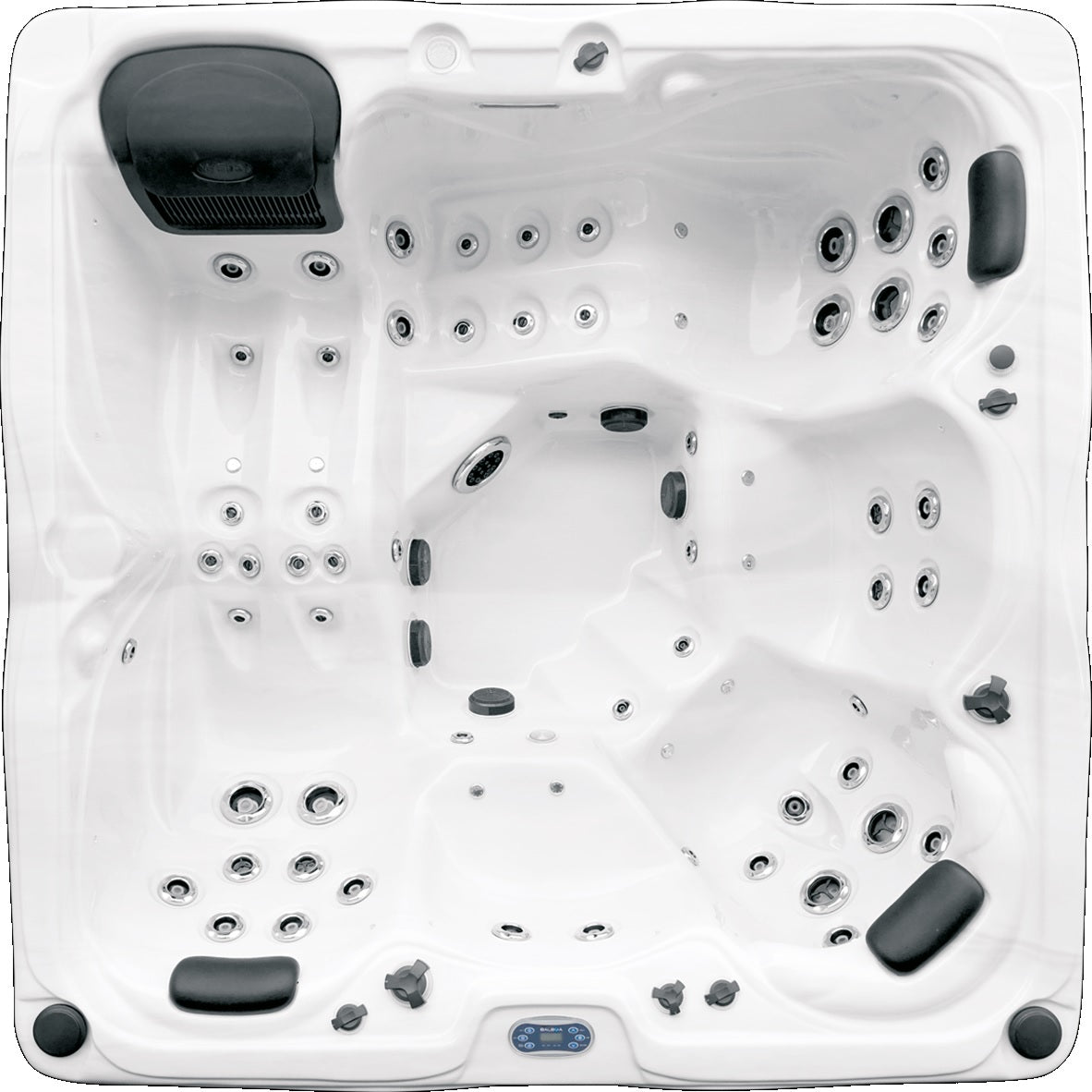 Houston 228x228 см. луксозно петместно джакузи с Balboa електроника, Aristech акрил и композитни панели - онлайн магазин KERANOVA