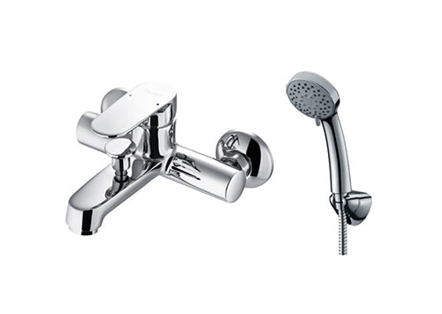 Смесител за вана/душ Esser стенен комплект с чучур, слушалка, шлаух и държач – онлайн магазин KERANOVA