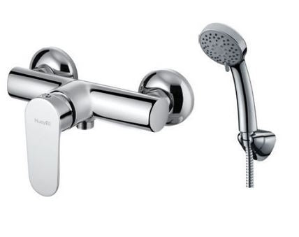 Стенен смесител за душ Esser комплект със слушалка, шлаух и държач за слушалката – онлайн магазин за обзавеждане за бани KERANOVA