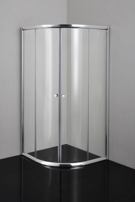 Бюджетна душ кабина HS408 - 80х80 с хромиран профил и 4мм прозрачно закалено стъкло, 2 плъзгащи се врати - KERANOVA онлайн магазин