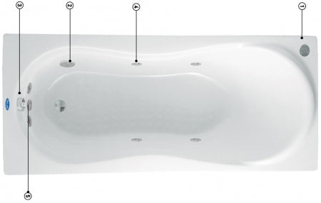 Iris 160x70, 170х70 и 170х75 см хидромасажна вана Bio-Jet бял акрил Kohler за онлайн магазин KERANOVA