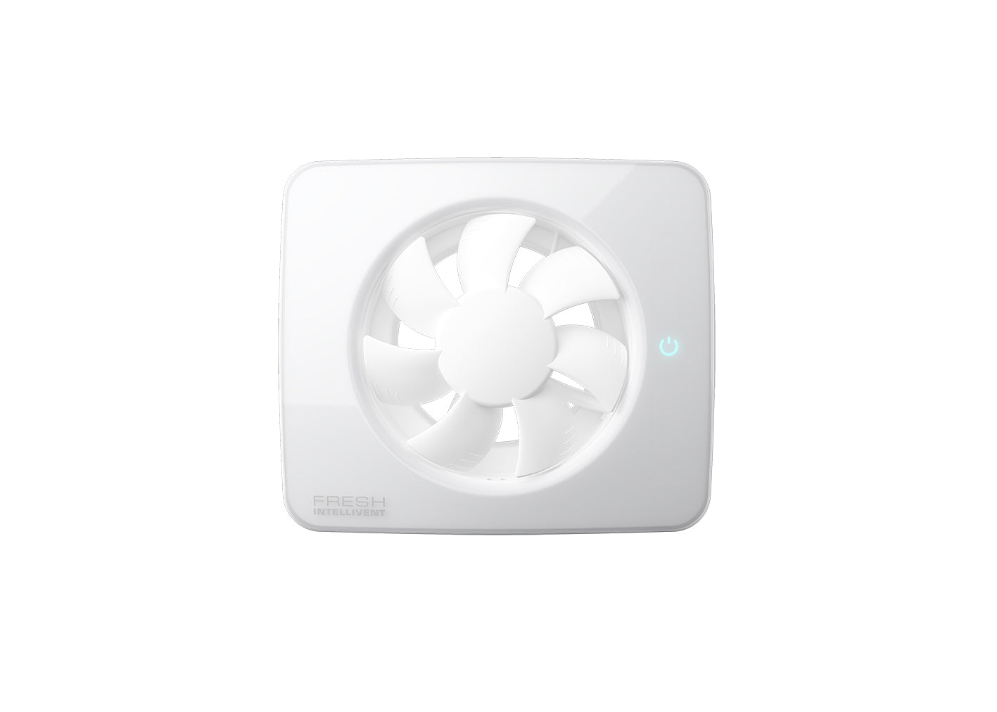 Вентилатор за баня Fresh ICE - тих автономен банен вентилатор с перка, сензори за светлина, миризма и влага, touch панел и мобилно управление - KERANOVA