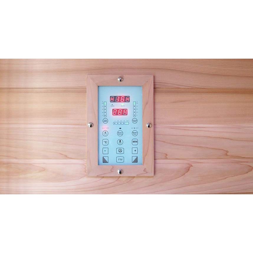 Сауна Eclipse 204,3х200,8х205,5 см. - електронно управление панел в инфрачервена и финландска сауна за 6 души, KERANOVA онлайн магазин