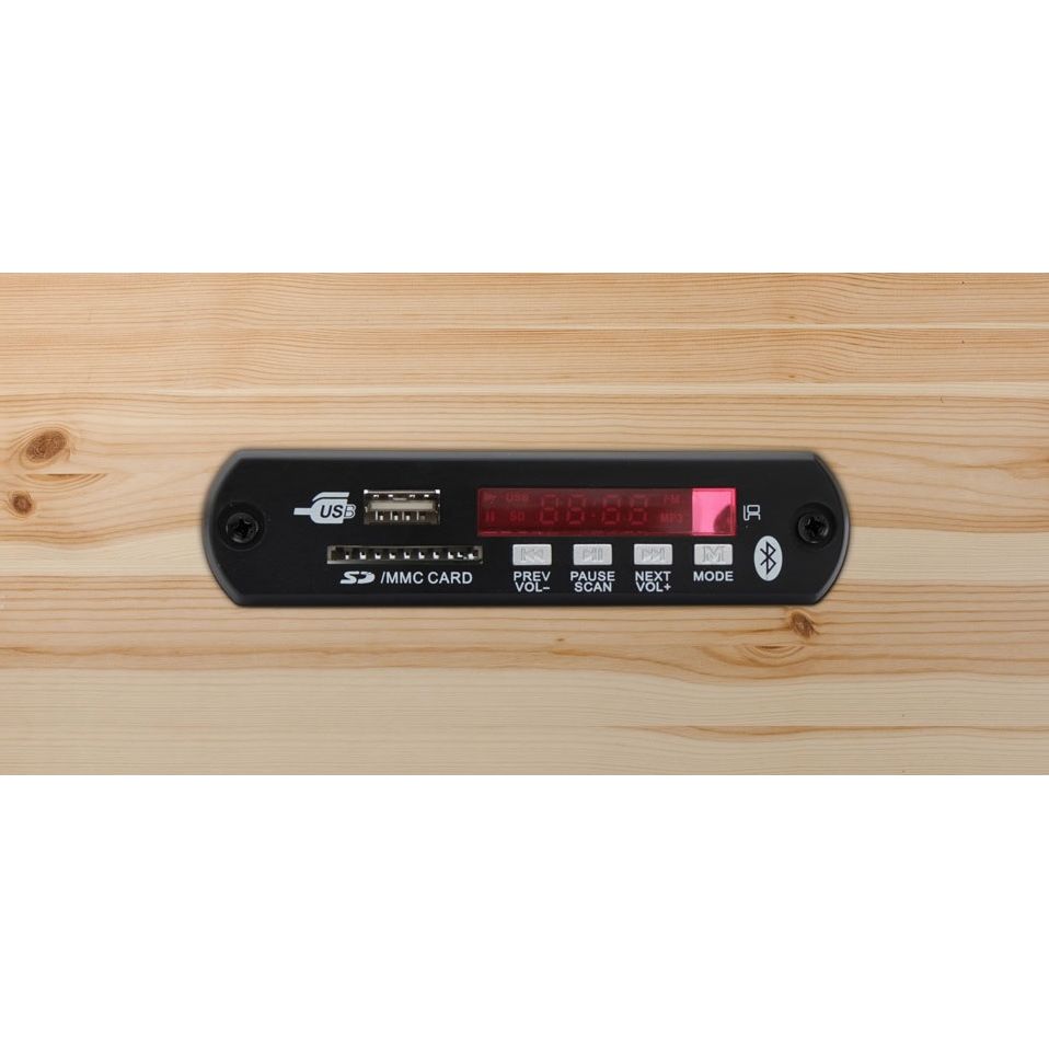 Сауна Sundance 159,4х99,3х194 см. - контролен панел с USB, SD вход, Bluetooth и FM радио за инфрачервена сауна KERANOVA