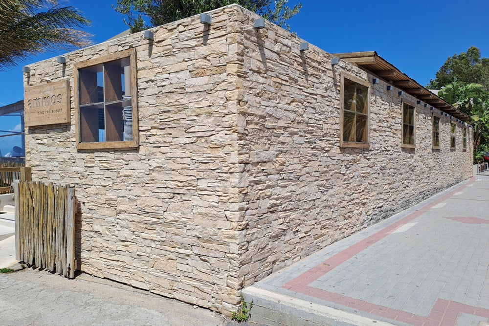 Isola - 8 цвята изкуствен камък за облицовка на стени, бежов декоративен външен фасаден панел, онлайн магазин за обзавеждане за бани KERANOVA