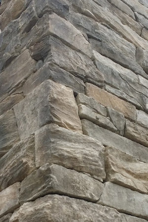 Isola Gray 107756 Corner ъглов дизайн отруфени сиви каменни плочки за баня - онлайн магазин за обзавеждане KERANOVA