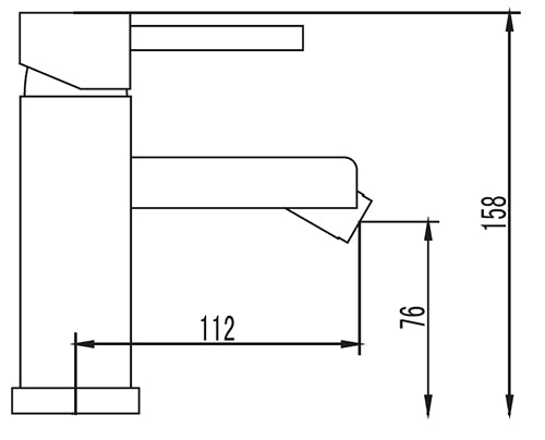 Смесител за биде Volare - стоящ хромиран смесител за биде, размери 158x112x76 мм, 5 години гаранция, KERANOVA онлайн магазин