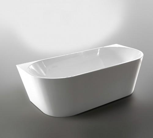 Свободно стояща вана Calabria 170х80 см. бяла акрилна двустенна вана с термоизолация, клик-клак сифон, за онлайн магазин KERANOVA