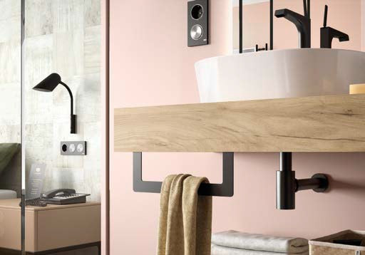 Плот Compakt с излято корито в 5 различни декора - модерен дървесен декор HPL, изчистен дизайн за баня от KERANOVA