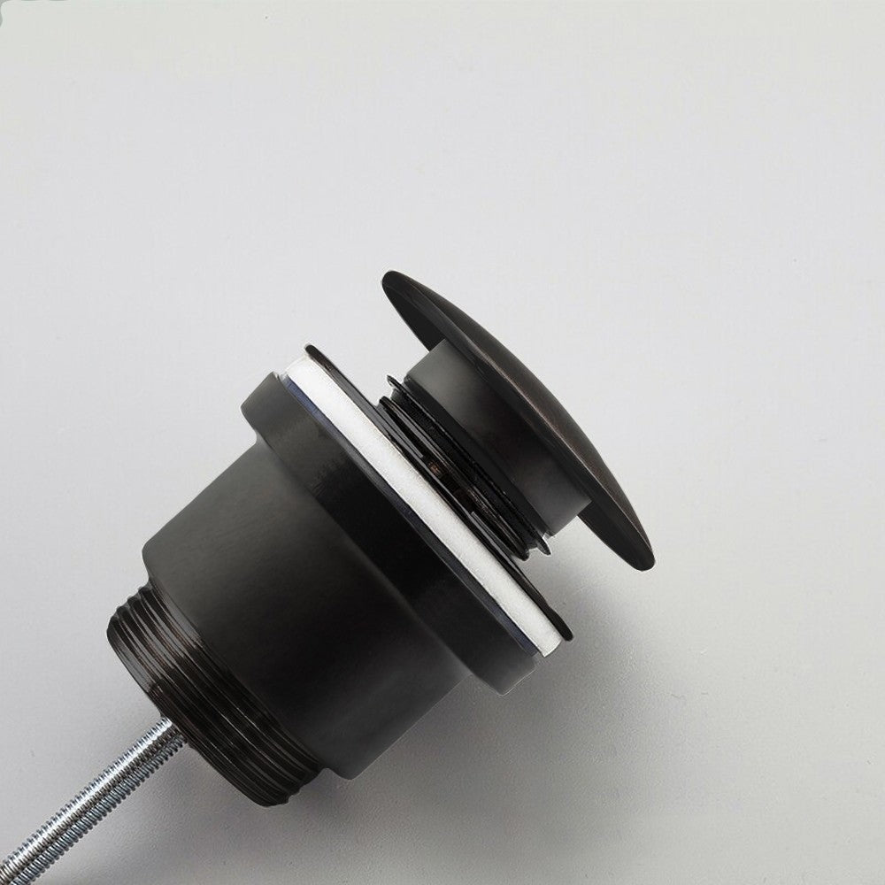 Комплект Oval Black – черен мат сифон/щуцер за мивка, част от комплект за баня, онлайн магазин KERANOVA