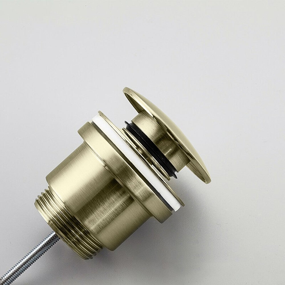 Висок смесител Decco Illusion Gold – златист поп-ъп дренаж за мивка купа, модерен дизайн, керамичен механизъм, KERANOVA онлайн магазин