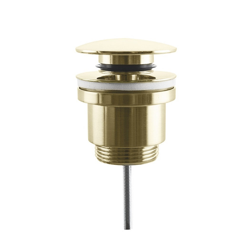 Висок смесител Rea Clif Gold Brush - матирано злато, златен клапан без изпразнител за мивка купа, онлайн магазин KERANOVA