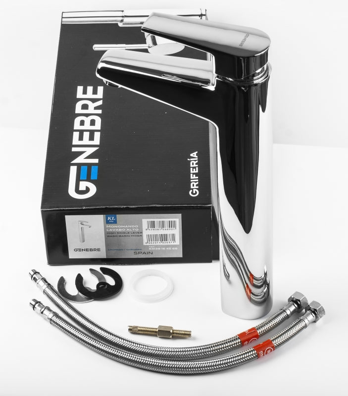 Смесител за купа Klip висок стоящ за мивка, хром, произход Испания — онлайн магазин KERANOVA