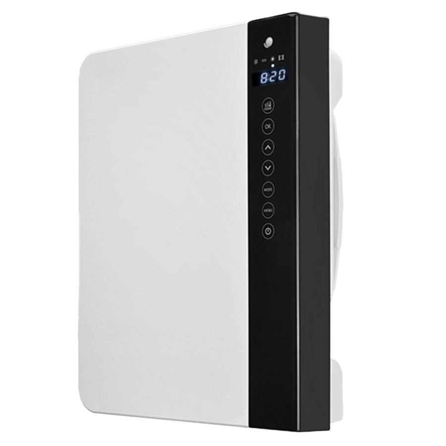 Конвектор за баня Telia - бял без поставка за кърпи 1000+800 W, елегантен стенен отоплител с LED дисплей и touch управление - KERANOVA