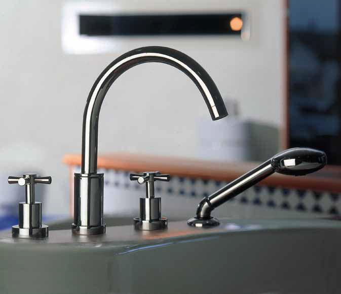 Смесител за вана Laser четиридупков от борд с модерен дизайн, Италия – онлайн магазин KERANOVA