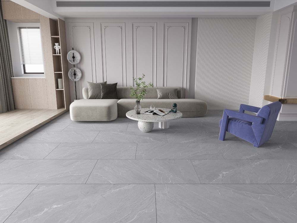 Серия Lagom 60x120 - Qua матиран гранитогрес 60x120 см в стилна всекидневна от онлайн магазин KERANOVA