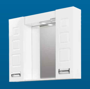 Laguna горен 65 см. бял шкаф с огледало и LED осветление за баня - онлайн магазин KERANOVA