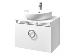 шкаф с мивка Лайт 55 бял модерен комплект за баня от онлайн магазин за обзавеждане KERANOVA