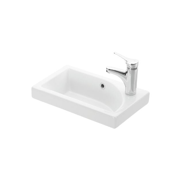 Мебел за баня Space45 46х29 см. бял мивка и смесител от KERANOVA, влагоустойчив MDF, soft close чекмеджета