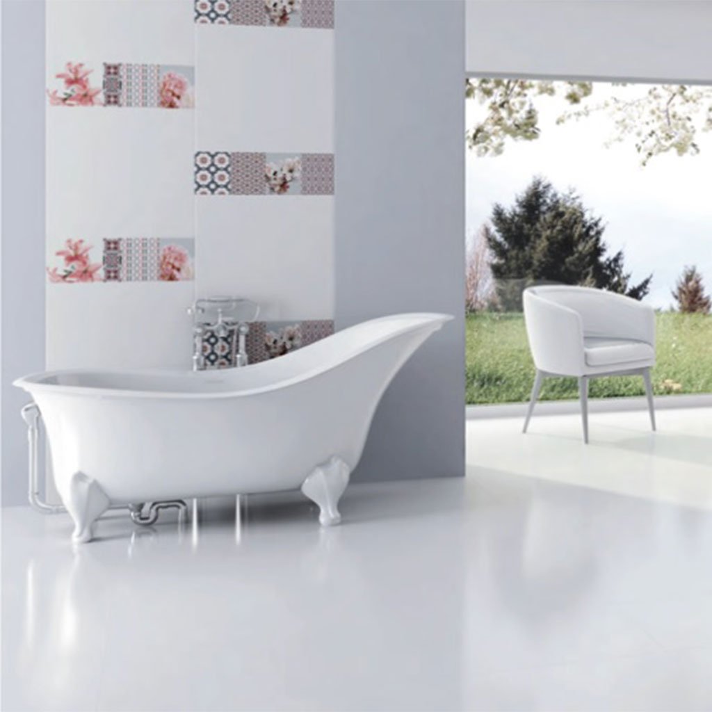 Баня Luna 20x60 - Aquasor: елегантна бяла вана и испански плочки за баня в онлайн магазин KERANOVA