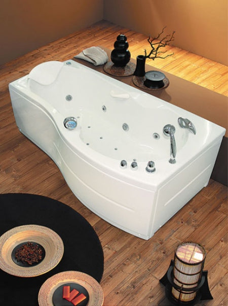 Margarita 170 x 70/85 см. акрилна вана с хидро и аеромасажни джети, панел и сифон - онлайн магазин за обзавеждане за бани KERANOVA