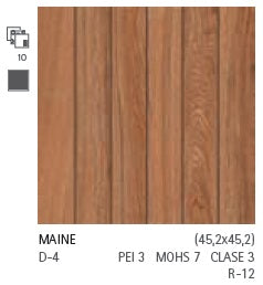 Maine 45.2x45.2 - Peronda релефна противохлъзгаща плочка имитация на дърво за външна употреба KERANOVA