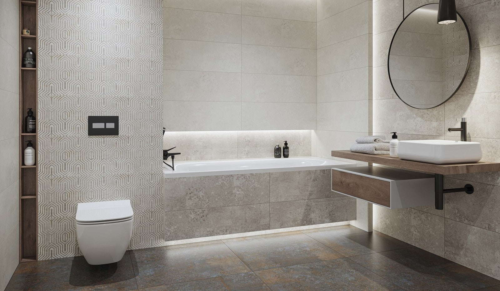Баня Majestic 25x75 - Paradyz калибрирани плочки за баня в онлайн магазин за обзавеждане KERANOVA