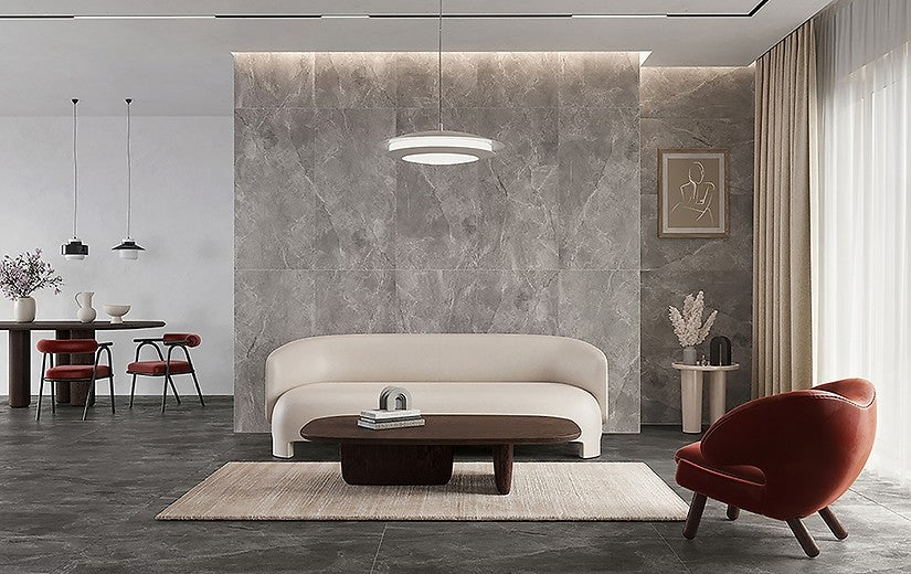 Серия Marengo 60x120 Cersanit - матиран гранитогрес в модерен бански/дневен интериор, онлайн магазин за обзавеждане за бани KERANOVA