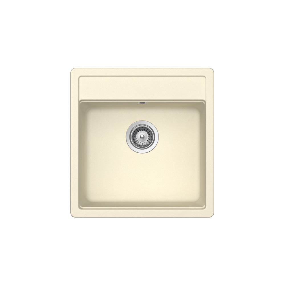 Мивка от синтетичен гранит Menorca 50 S-TG ванилия за вграждане 49x51 см голямо корито 43.5x37.5 см KERANOVA онлайн магазин