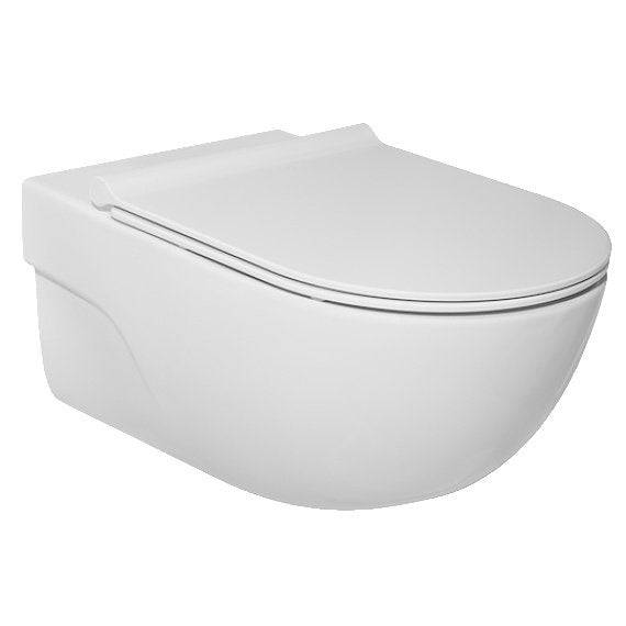 Комплект Duplo + Meridian Rimless - Roca бял стенен Rimless търкалящ се тоалетен чиния за вграждане, онлайн магазин KERANOVA