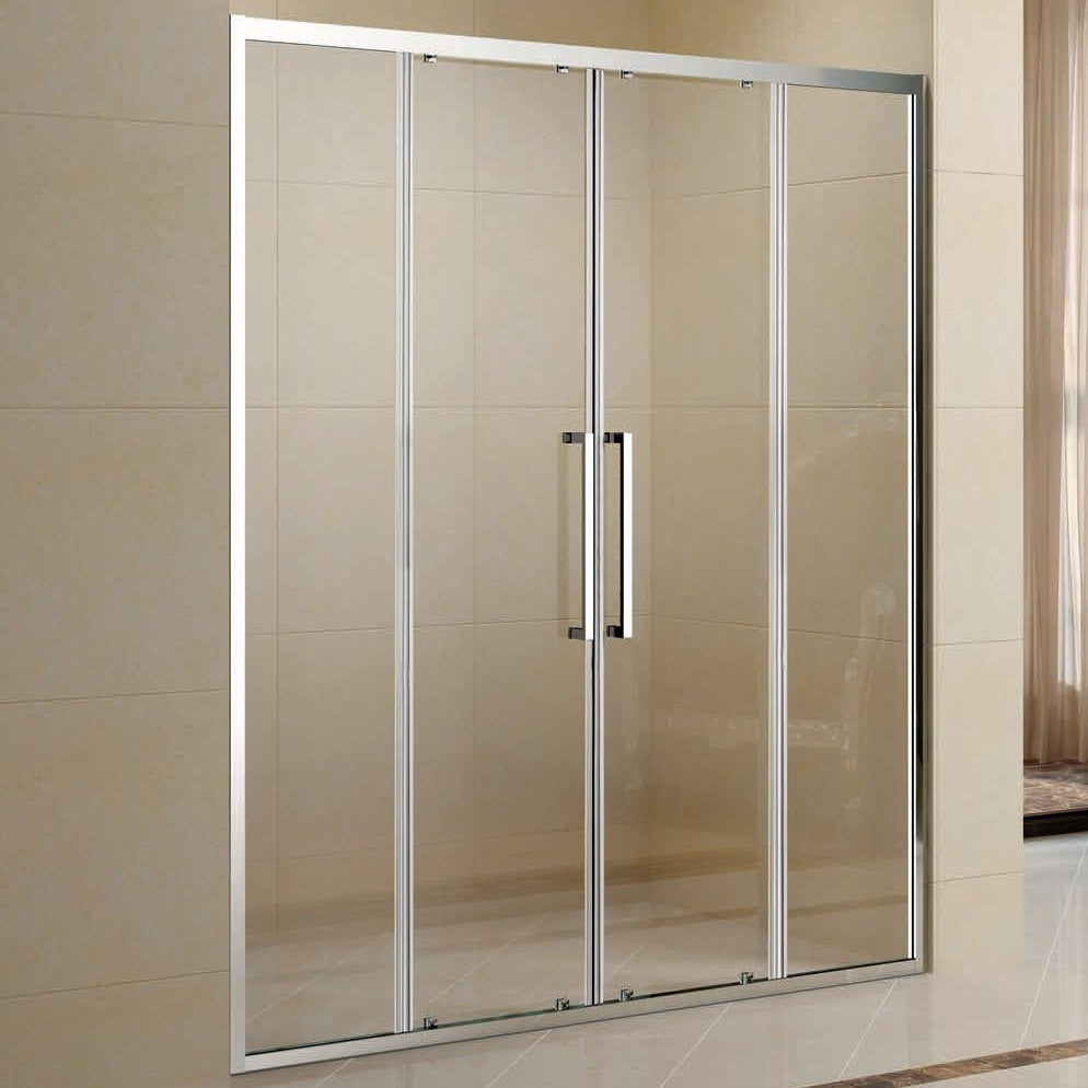 MINIMAL 600 - 170X195 СМ. стъклен параван за баня с две плъзгащи и две стационарни стъкла, 8 мм закалено стъкло, KERANOVA онлайн магазин