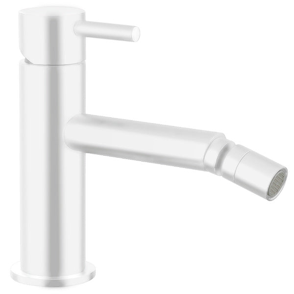 Смесител за биде Minimal White - Keller Taps бял мат, стоящ с клик витло, Италия, 5 години гаранция, KERANOVA онлайн магазин