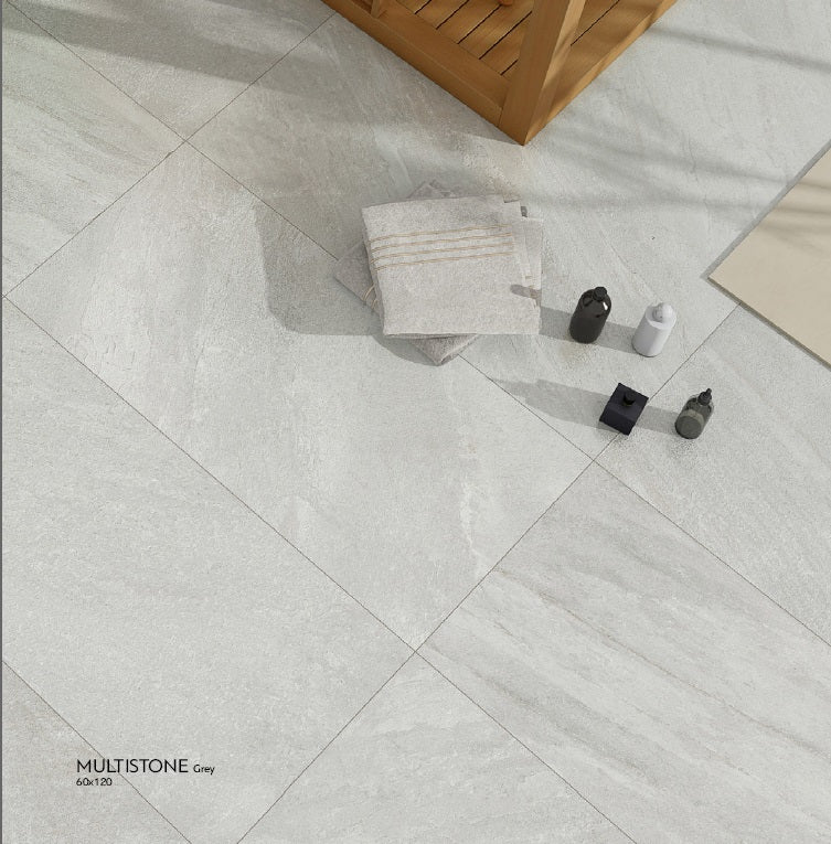 Multistone 30x60, 60x60, 80x80 и 60х120 см. - 2 цвята: матиран гранитогрес Multistone Grey 60x120 в баня, онлайн магазин KERANOVA