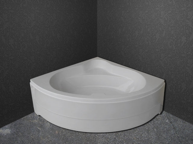 Акрилна вана Niza 130x130 см. ъглова бяла с тесни бордове, класически дизайн от серия Смарагд – онлайн магазин за обзавеждане за бани KERANOVA