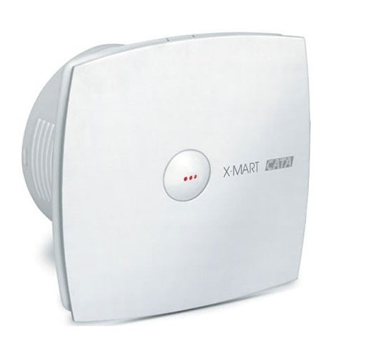 Cata X-MART Matic бял луксозен вентилатор за баня с автоматична клапа, ниско ниво шум, 100/120/150 мм – KERANOVA