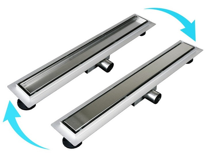 Duplex Next Chrome за плочка или плътна решетка 50,60,70,80,90 и 100 см. - линеен сифон за баня, хром, универсална решетка, онлайн магазин KERANOVA