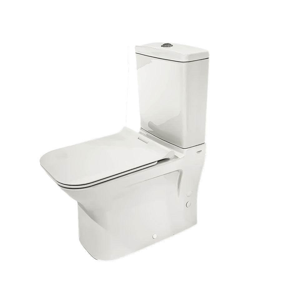 Моноблок с биде Nita - Serel бял BTW моноблок 63см с вградено биде, тънък казанче и антибактериална WC дъска за онлайн магазин KERANOVA