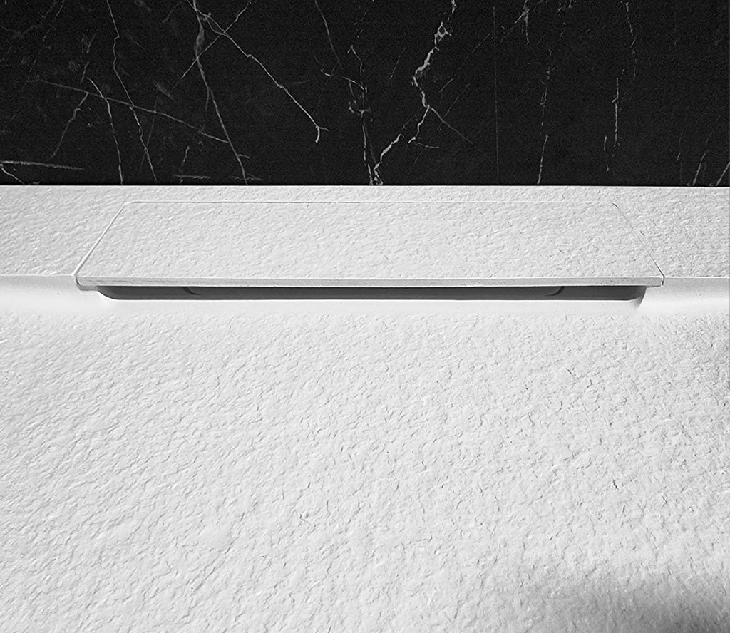 Композитно корито Niza супер тънко поддушово корито с включен сифон, модерен минималистичен дизайн за онлайн магазин KERANOVA