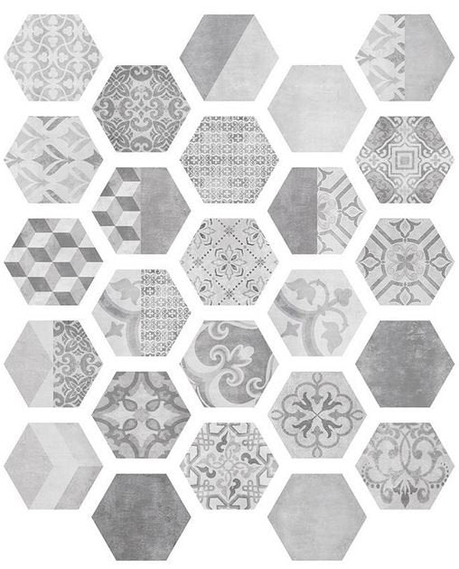 КОЛЕКЦИЯ HEXA NUK - ITT CERAMIC шестостенни испански гранитогрес 23x27 см, декори за под/стена - онлайн магазин за обзавеждане за бани KERANOVA