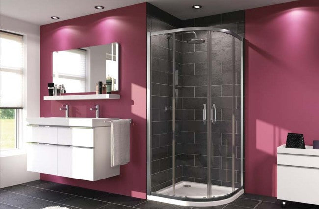Немска душ кабина Huppe X1 - 90x90 овална 90x90 с плъзгащи врати, 6мм стъкло, хромиран профил - онлайн магазин KERANOVA