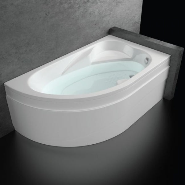 Хидромасажна вана Onyx 160x90 см. – бяла класическа ъглова вана с тясни бордове, PMMA/ABS/GRP конструкция, онлайн магазин за обзавеждане за бани KERANOVA