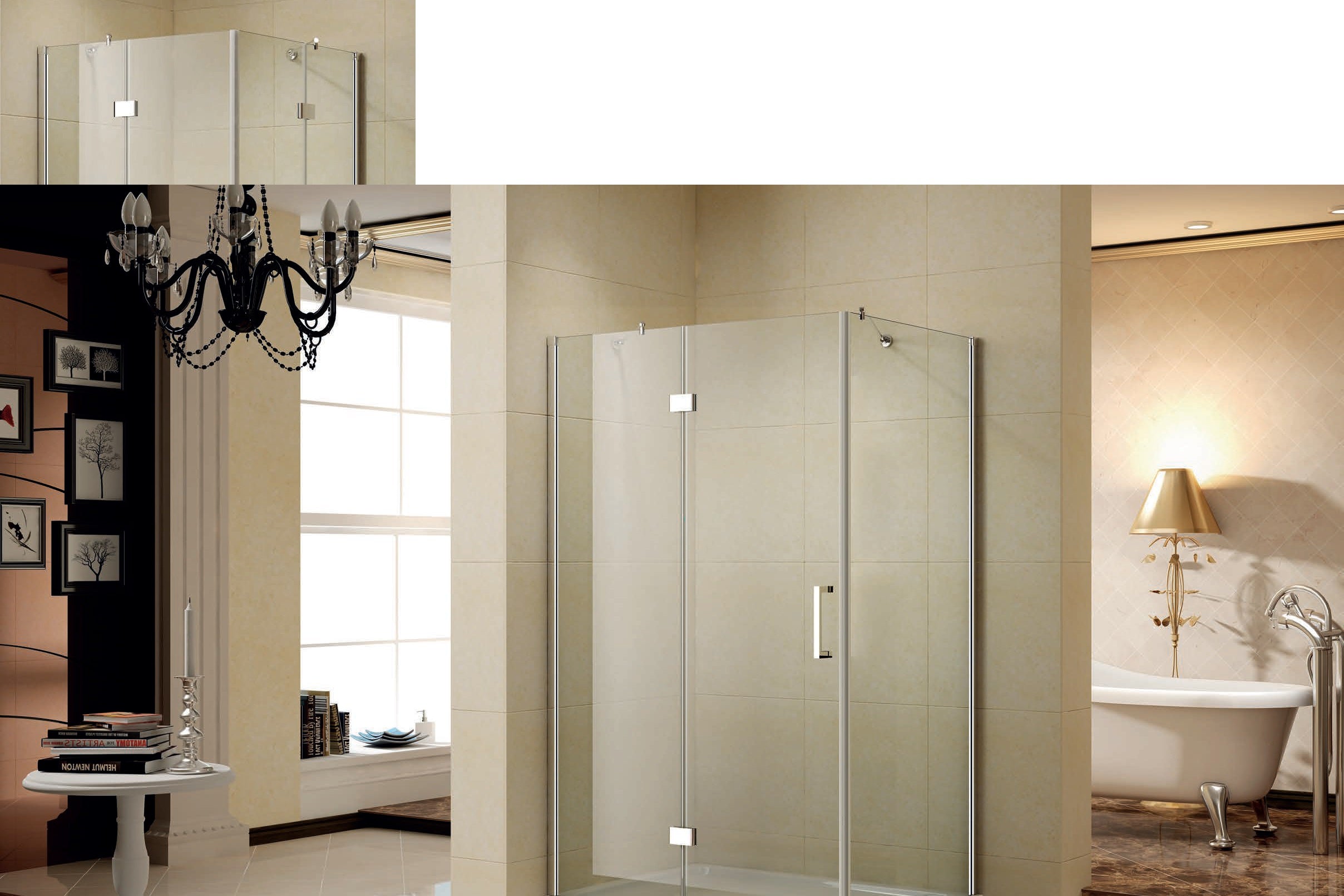 ON 500 - 70х80 см. луксозна душ кабина с една отваряема врата и 6 мм закалено стъкло, KERANOVA онлайн магазин