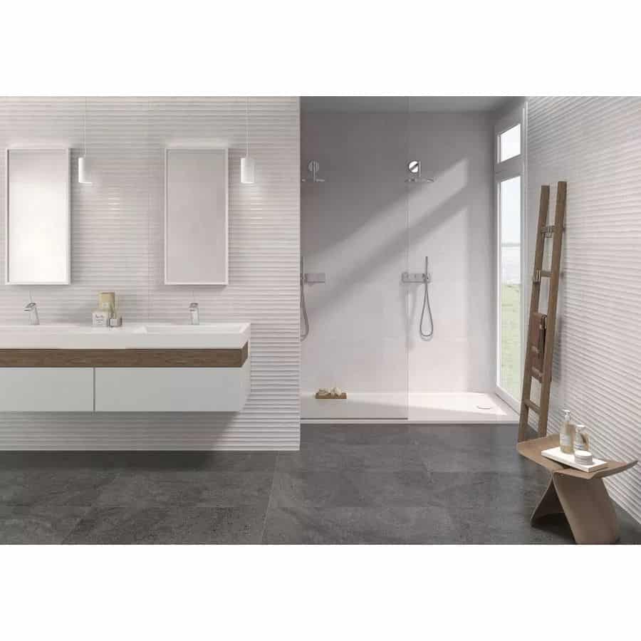 Orion 25x73 Rocersa матирани испански плочки за баня в модерен интериор от онлайн магазин KERANOVA