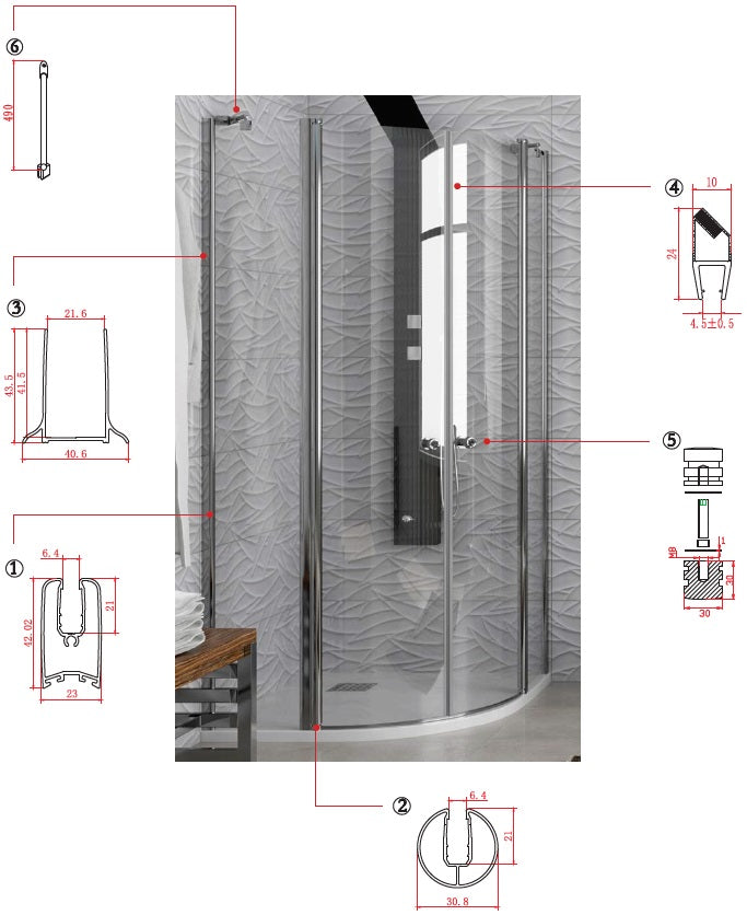 Panex 200 - 80х80 см. луксозна 80x80 душ кабина с две отв. врати, 6 мм закалено стъкло, анти калк опция, алуминиев профил – KERANOVA
